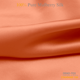 Peach 100% Pure Mulberry Silk Fabric 19mm Cut - to - Size Silk Fabric - NOCHKA
