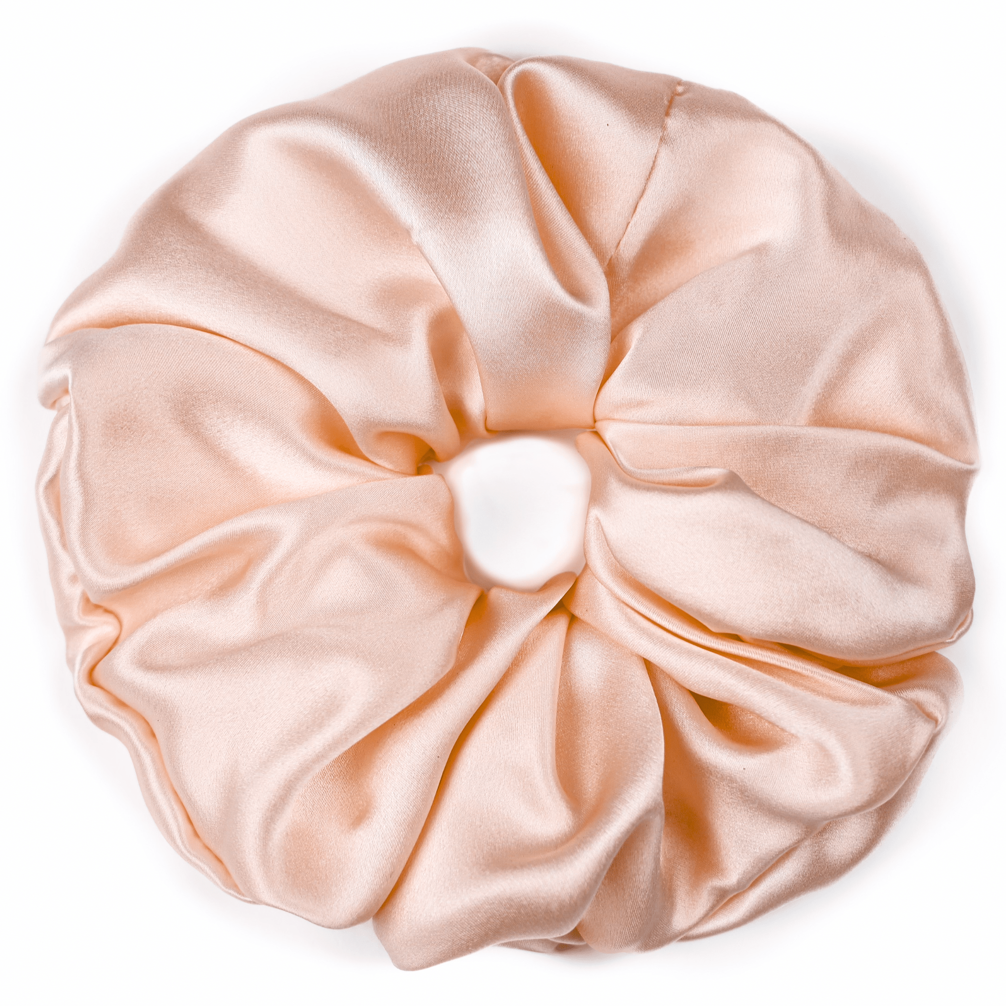 Peach Jumbo Scrunchie – 100% Pure Mulberry Silk, Perfect for All Hair Types - NOCHKA
