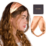 Peach Pure Silk Headband - NOCHKA
