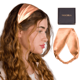 Peach Pure Silk Headband - NOCHKA
