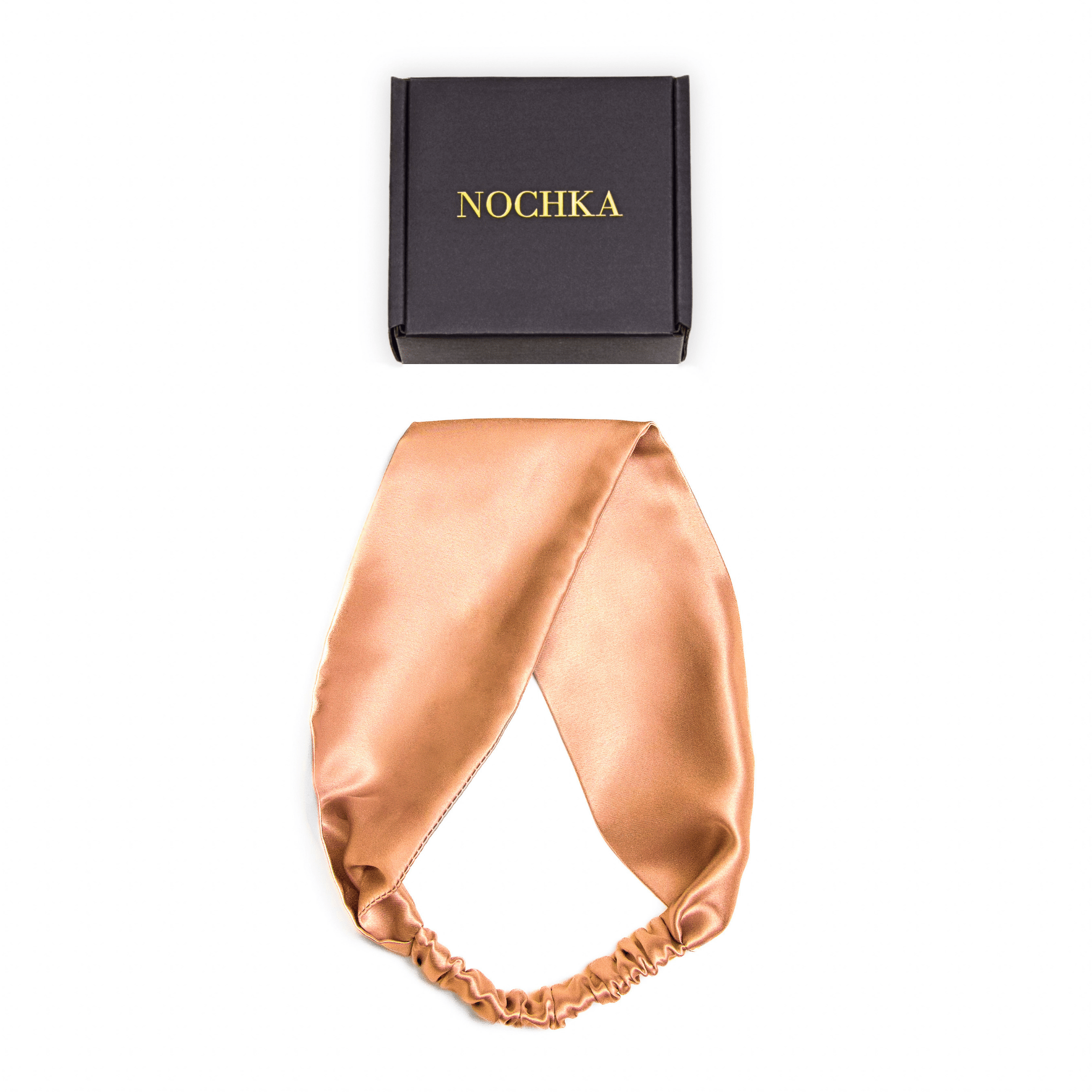 Peach Pure Silk Headband - NOCHKA
