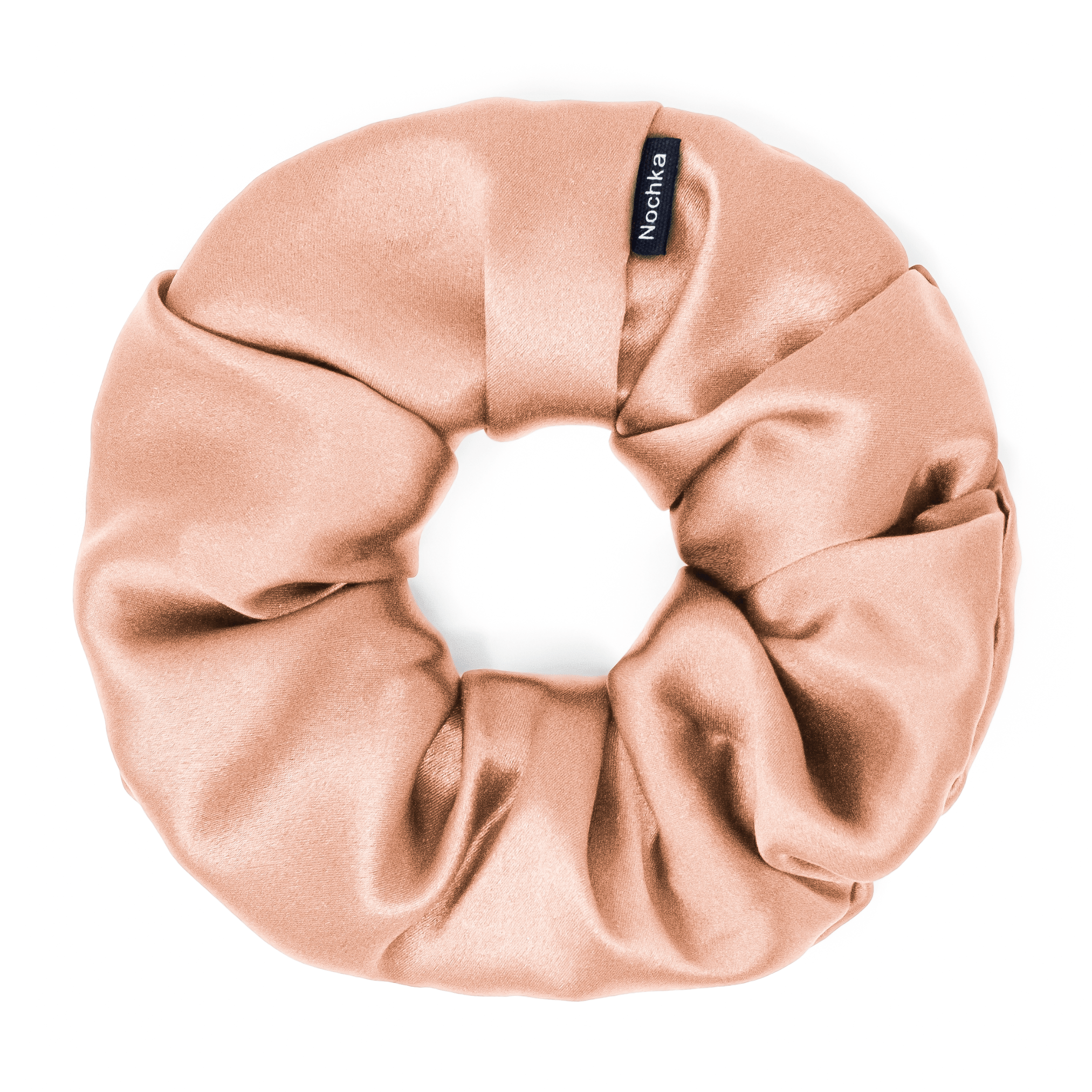 Peach Regular Scrunchie – 100% Pure Mulberry Silk, Perfect for All Hair Types - NOCHKA
