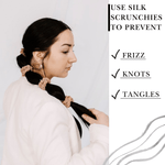 Peach Ultra - Skinny Silk Scrunchies (Set of 5) - NOCHKA
