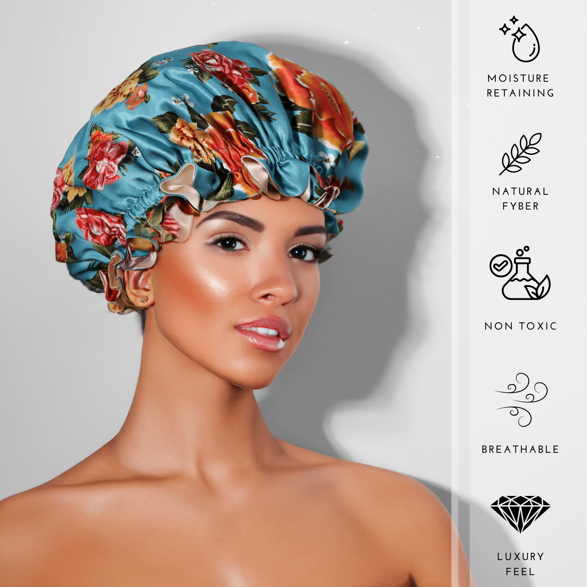 Peony Pure Mulberry Silk Bonnet – Reversible & Durable - NOCHKA
