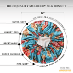Peony Pure Mulberry Silk Bonnet – Reversible & Durable - NOCHKA
