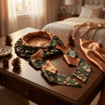 Pine Tree Print & Hazel Reversible Bonnet with Ties - NOCHKA
