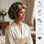 Pine Tree Print & Hazel Reversible Bonnet with Ties - NOCHKA
