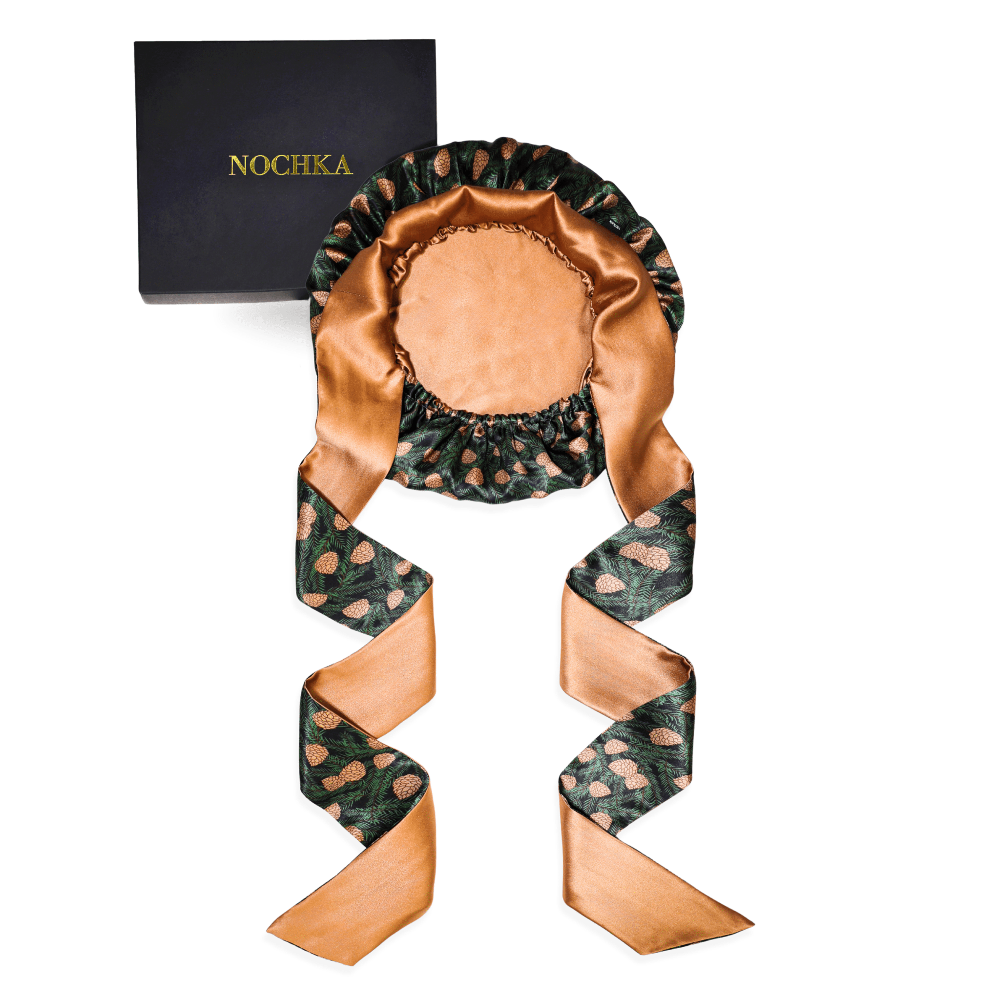 Pine Tree Print & Hazel Reversible Bonnet with Ties - NOCHKA
