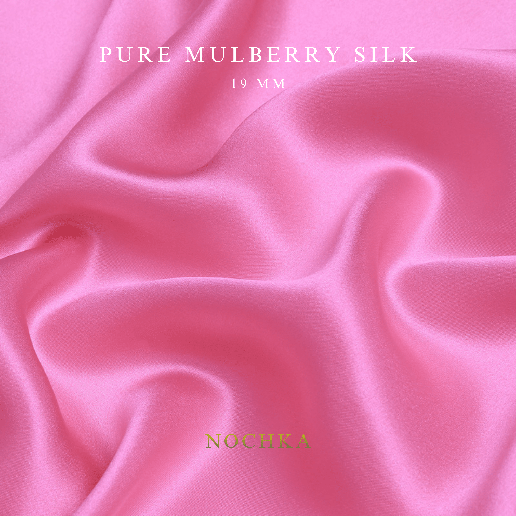 Pink 100% Pure Mulberry Silk Fabric 19mm Cut - to - Size Silk Fabric - NOCHKA
