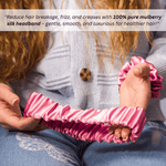 Pink Mulberry Silk Headband with Ultra Thin Scrunchie - NOCHKA
