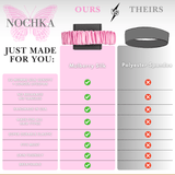 Pink Mulberry Silk Headband with Ultra Thin Scrunchie - NOCHKA
