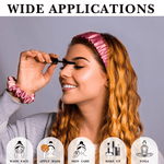 Pink Mulberry Silk Headband with Ultra Thin Scrunchie - NOCHKA
