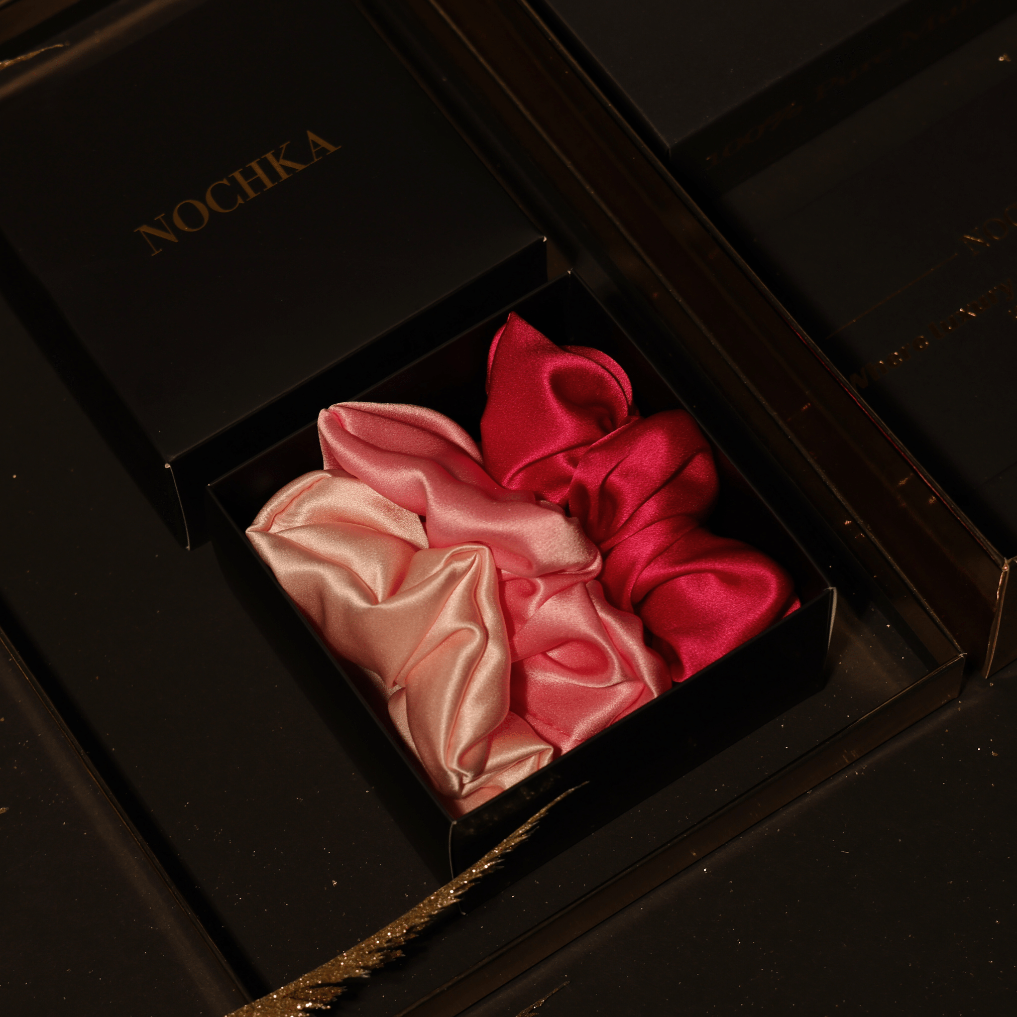 Pink Shades of 3 Regular Mulberry Silk Scrunchies | 100% Silk - NOCHKA
