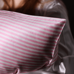 Pink Striped 100% Pure Mulberry Silk Pillowcase - Envelope - NOCHKA
