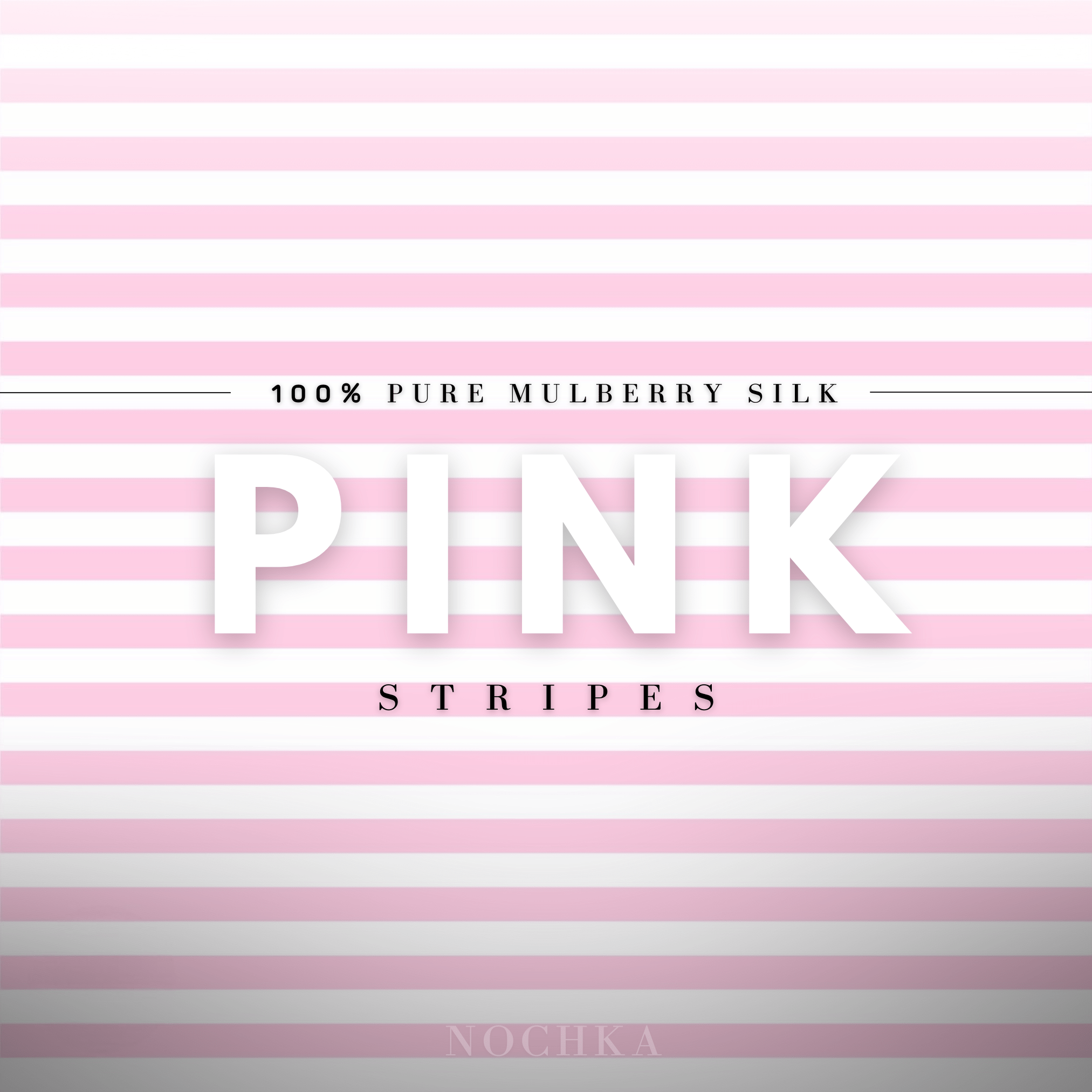 Pink Striped 100% Pure Mulberry Silk Pillowcase - Envelope - NOCHKA
