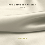 Platinum Silver 100% Pure Mulberry Silk Fabric 19mm Cut - to - Size Silk Fabric - NOCHKA
