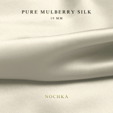 Platinum Silver 100% Pure Mulberry Silk Fabric 19mm Cut - to - Size Silk Fabric - NOCHKA
