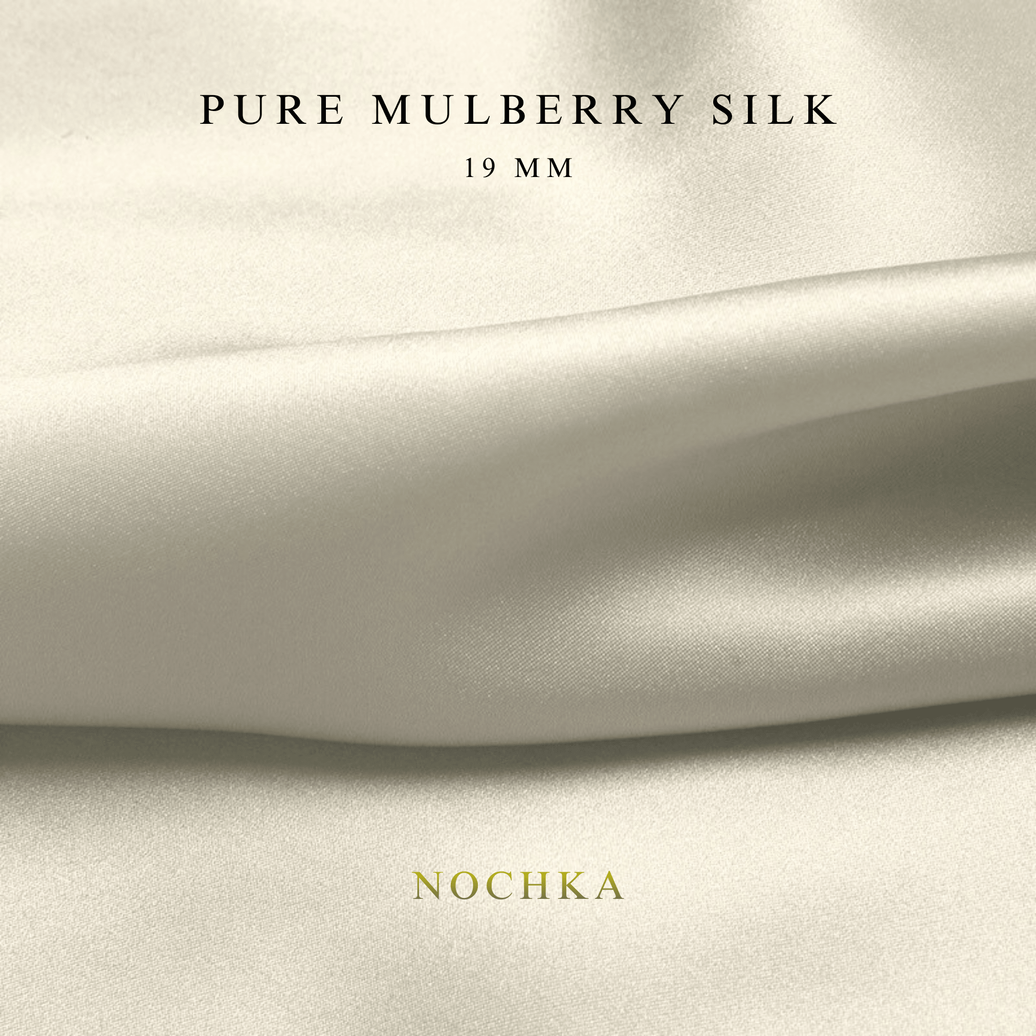 Platinum Silver 100% Pure Mulberry Silk Fabric 19mm Cut - to - Size Silk Fabric - NOCHKA
