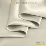 Platinum Silver 100% Pure Mulberry Silk Fabric 19mm Cut - to - Size Silk Fabric - NOCHKA
