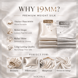 Platinum Silver 100% Pure Mulberry Silk Fabric 19mm Cut - to - Size Silk Fabric - NOCHKA
