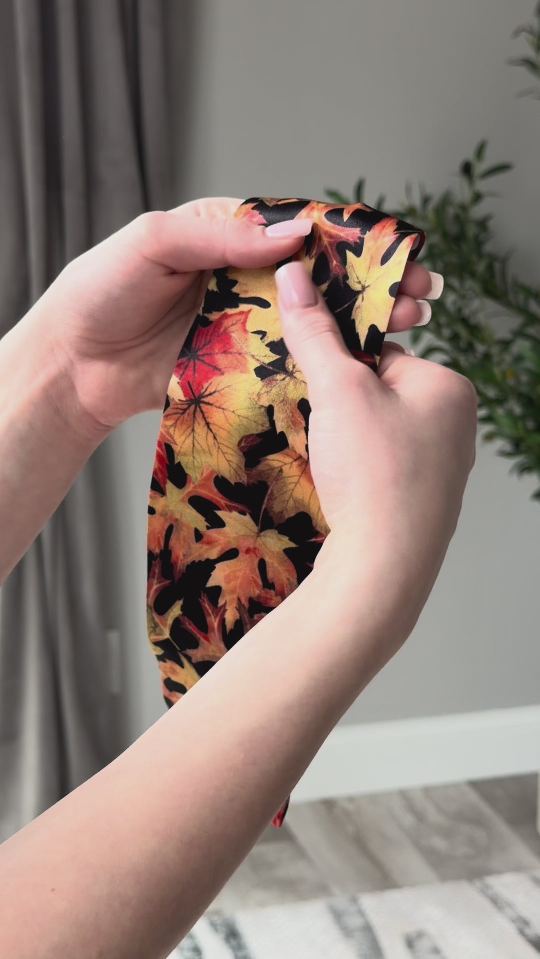 Fall Leaves Pure Silk Headband
