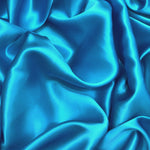 Cyan Blue 100% Pure Mulberry Silk Fabric 19mm Cut-to-Size Silk Fabric

