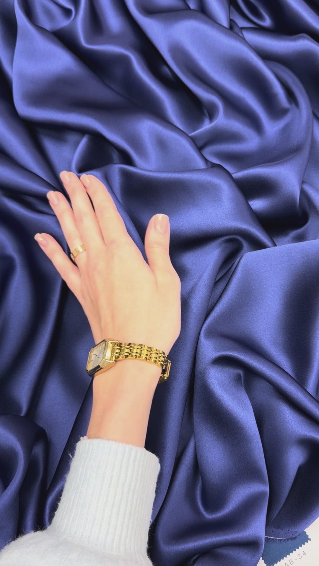 Midnight Blue 100% Pure Mulberry Silk Fabric 19mm Cut-to-Size Silk Fabric
