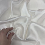 White 100% Pure Mulberry Silk Fabric 19mm Cut-to-Size Silk Fabric
