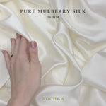 RAW (Undyed) 100% Pure Mulberry Silk Pillowcase 30 MOMME - Zipper
