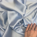 Baby Blue 100% Pure Mulberry Silk Fabric 19mm Cut-to-Size Silk Fabric

