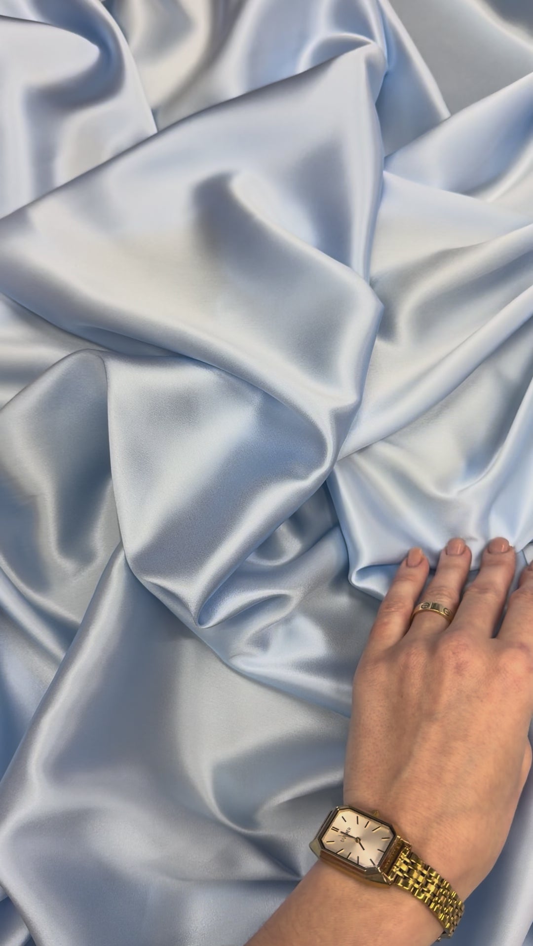 Baby Blue 100% Pure Mulberry Silk Fabric 19mm Cut-to-Size Silk Fabric
