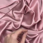 Old Rose 100% Pure Mulberry Silk Fabric 19mm 44" Width Cut-to-Size Silk Fabric
