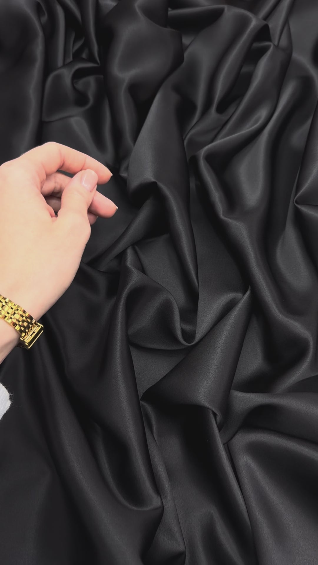 Black 100% Pure Mulberry Silk Fabric 19mm Cut-to-Size Silk Fabric
