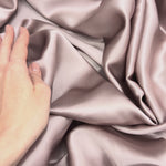 Pale Mauve 100% Pure Mulberry Silk Fabric 19mm Cut-to-Size Silk Fabric
