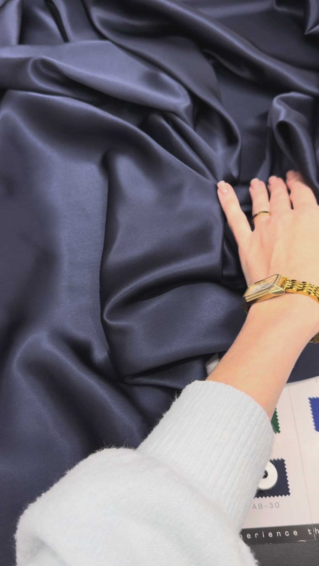 Super Dark Blue 100% Pure Mulberry Silk Fabric 19mm Cut-to-Size Silk Fabric
