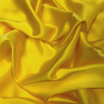 Vibrant Yellow 100% Pure Mulberry Silk Fabric 19mm Cut-to-Size Silk Fabric
