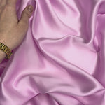 Lilac 100% Pure Mulberry Silk Fabric 19mm Cut-to-Size Silk Fabric
