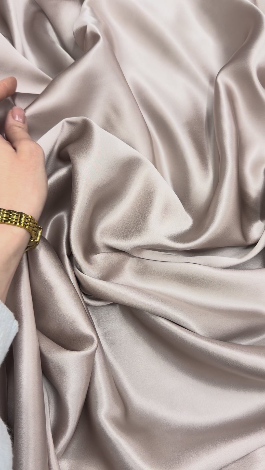 Taupe 100% Pure Mulberry Silk Fabric 19mm Cut-to-Size Silk Fabric
