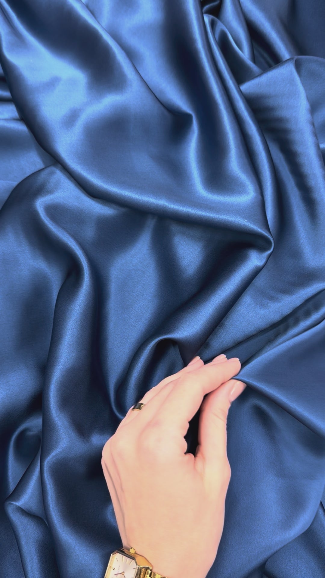 Dark Blue 100% Pure Mulberry Silk Fabric 19mm Cut-to-Size Silk Fabric
