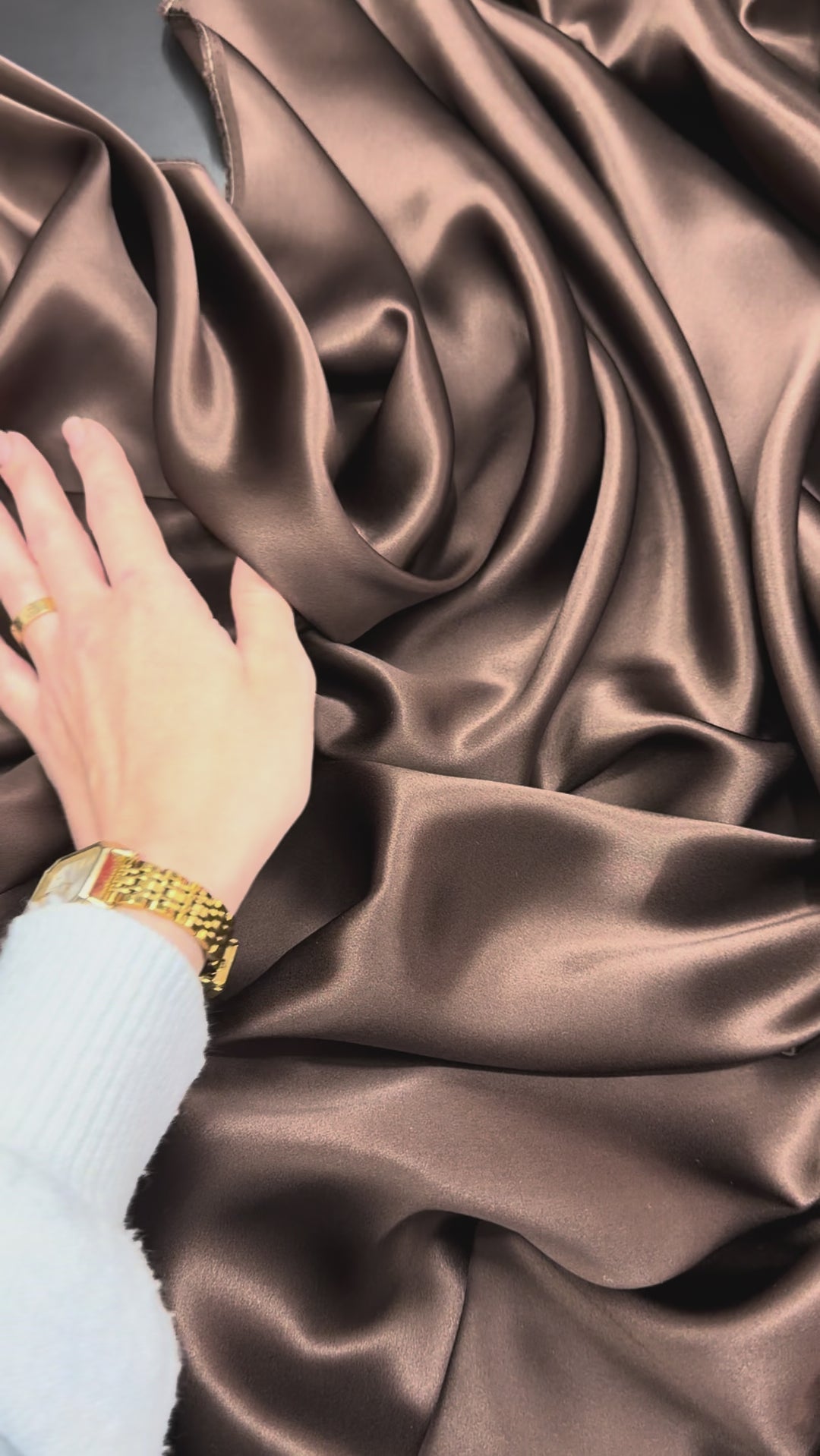 Super Dark Brown 100% Pure Mulberry Silk Fabric 19mm Cut-to-Size Silk Fabric
