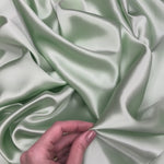 Sage 100% Pure Mulberry Silk Fabric 19mm Cut-to-Size Silk Fabric
