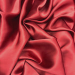 Merlot Red 100% Pure Mulberry Silk Fabric 19mm Cut-to-Size Silk Fabric
