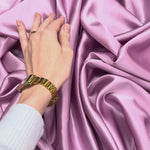 Orchid 100% Pure Mulberry Silk Fabric 19mm Cut-to-Size Silk Fabric
