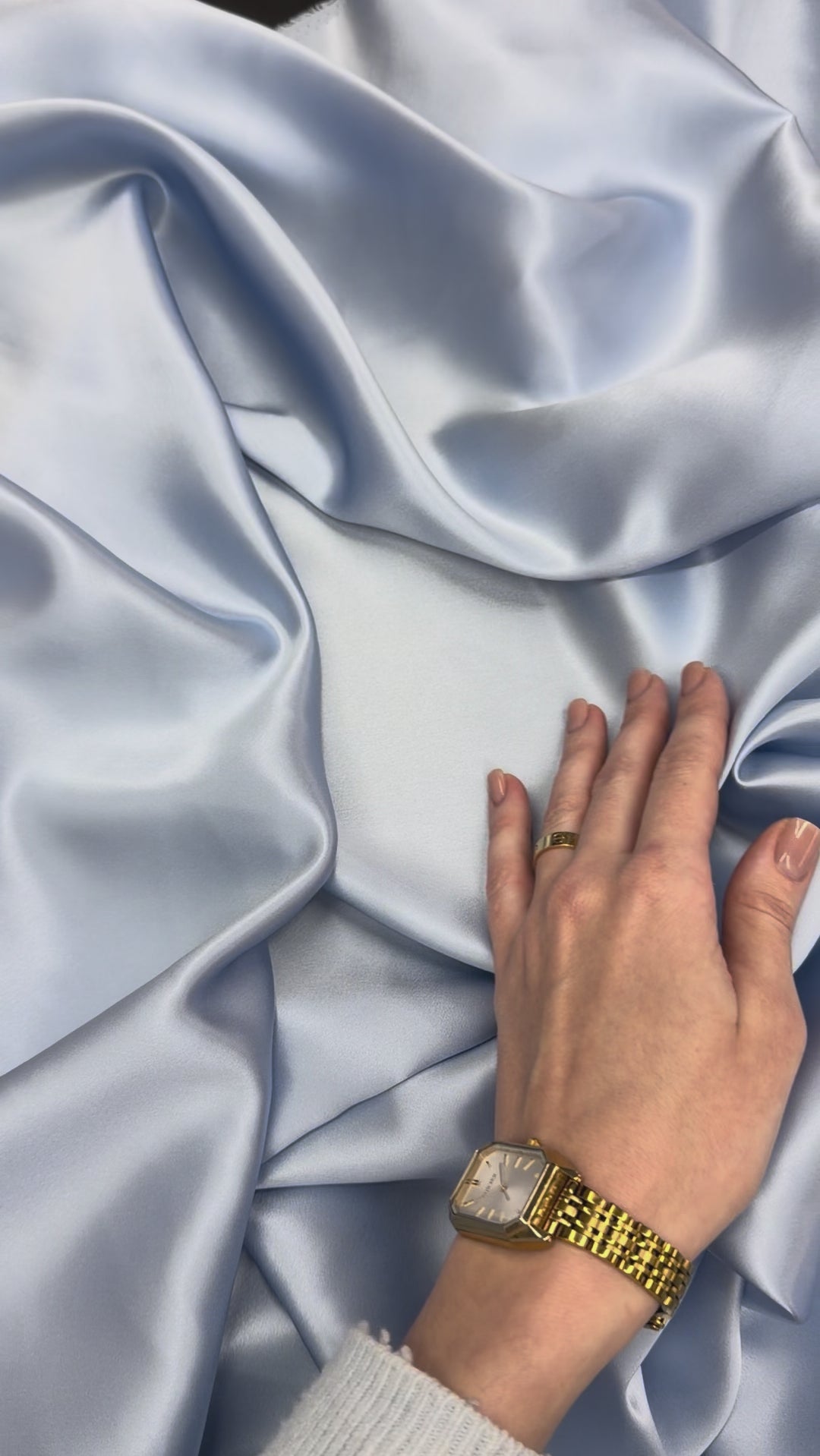 Coronet Blue 100% Pure Mulberry Silk Fabric 19mm Cut-to-Size Silk Fabric
