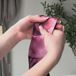 Tie-Dye Blue and Blush Pure Silk Headband
