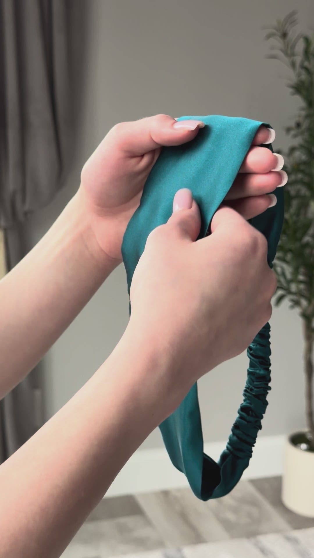 Teal Pure Silk Headband
