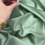 Malachite 100% Pure Mulberry Silk Fabric 19mm Cut-to-Size Silk Fabric
