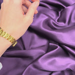 Deep Purple 100% Pure Mulberry Silk Fabric 19mm Cut-to-Size Silk Fabric
