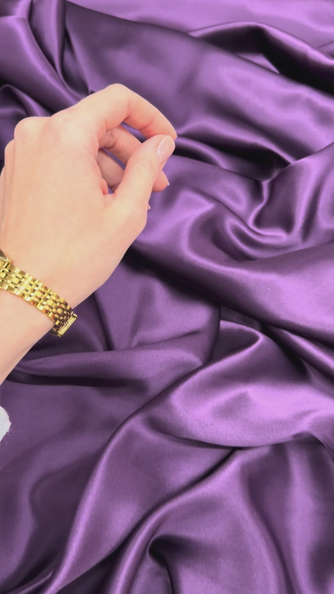 Deep Purple 100% Pure Mulberry Silk Fabric 19mm Cut-to-Size Silk Fabric
