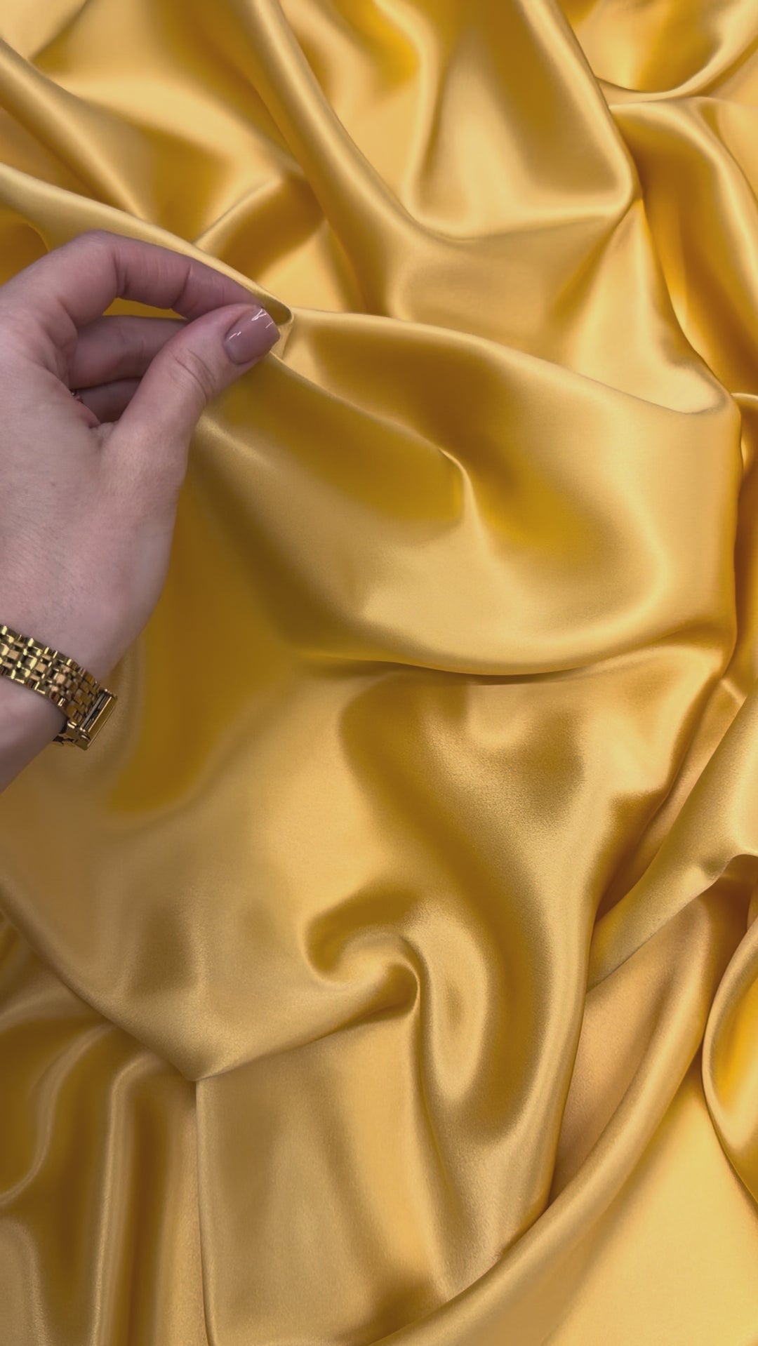 Gold 100% Pure Mulberry Silk Fabric 19mm Cut-to-Size Silk Fabric
